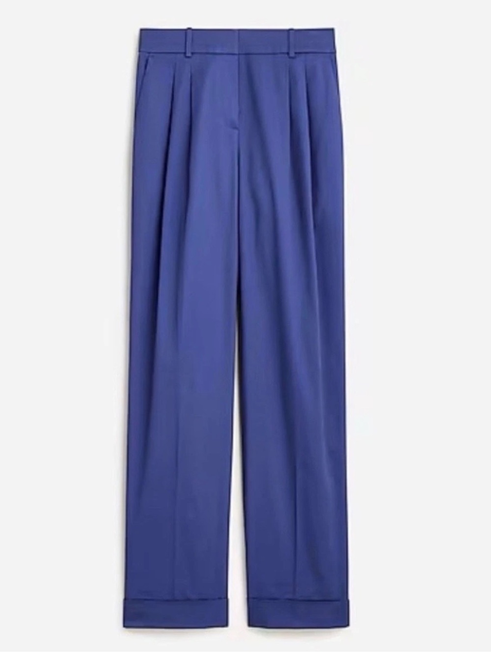 J. Crew TALL Essential Wide Leg Pant Trousers Blue Size 12 Tall BS584 NWOT